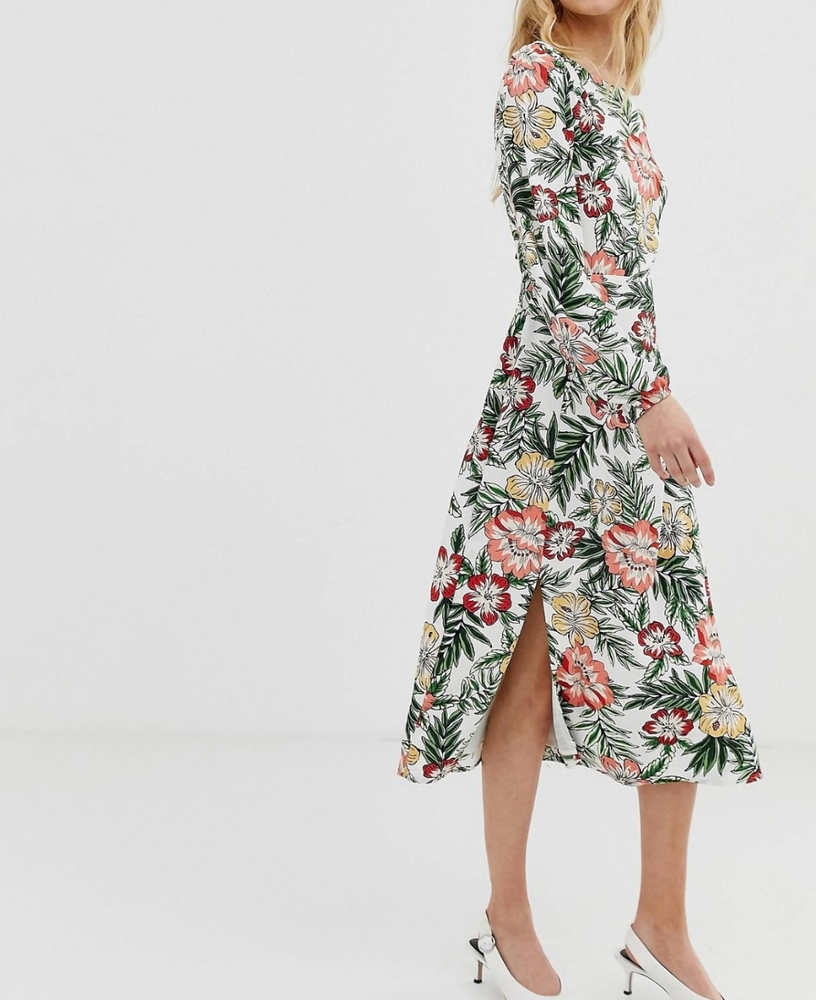 ASOS Tropical Midi Dress